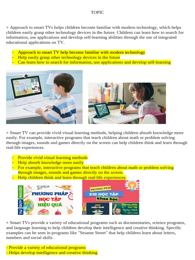 Smart TVs Enhance Children's Learning | PDF | Social Science