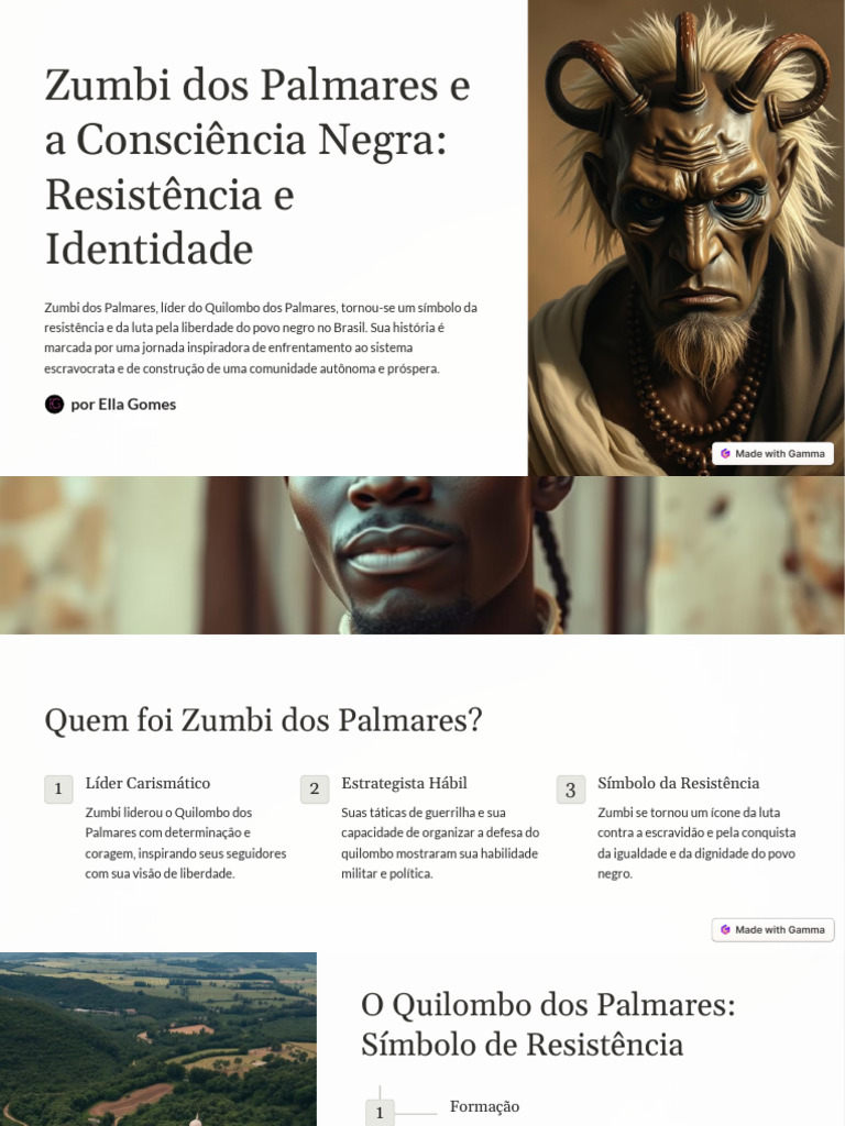 Zumbi dos Palmares: Símbolo de Resistência | PDF | Política | História