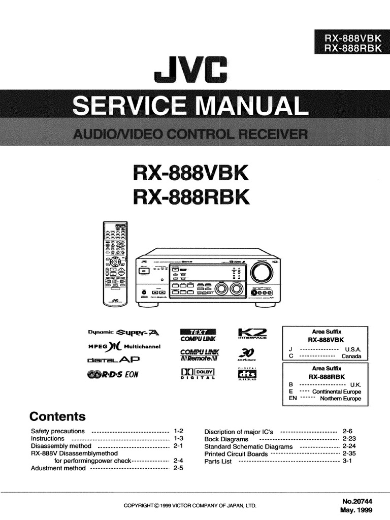 JVC Rx-888vbk RBK | PDF