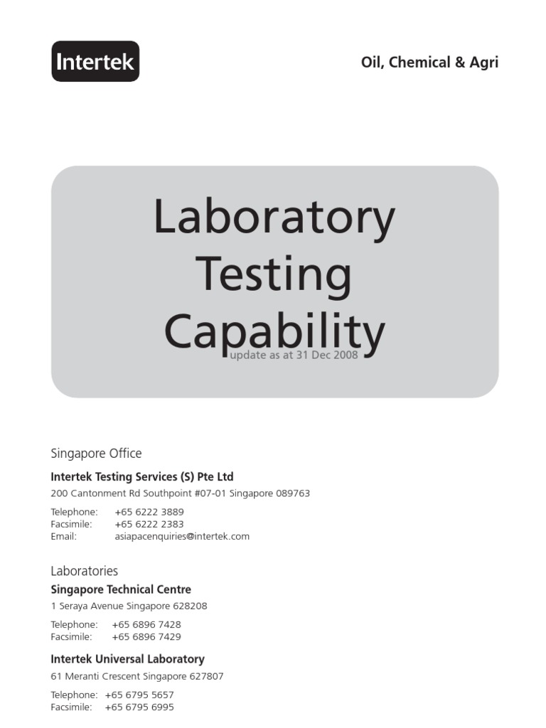 SingaporeLabCap 2009 | PDF | Biodiesel | Petroleum