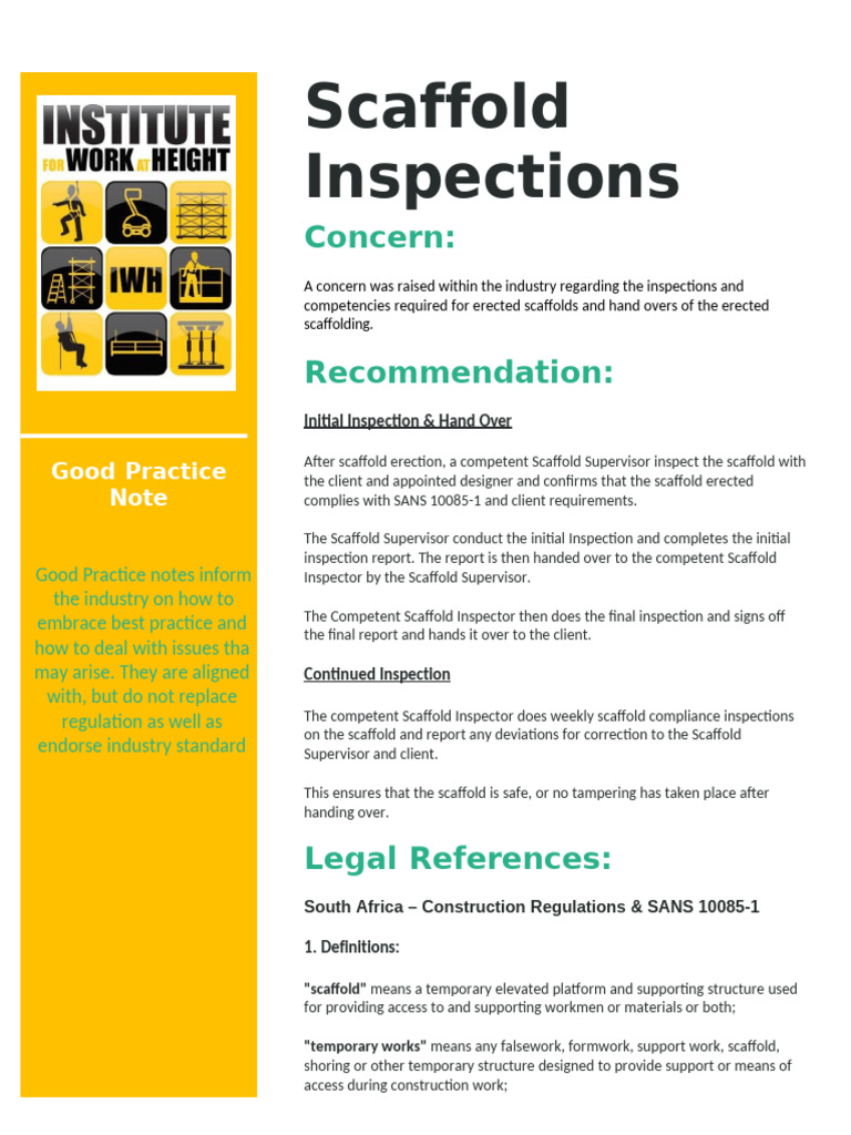 GPN Article Scaffold Inspections | PDF | Scaffolding | Justice