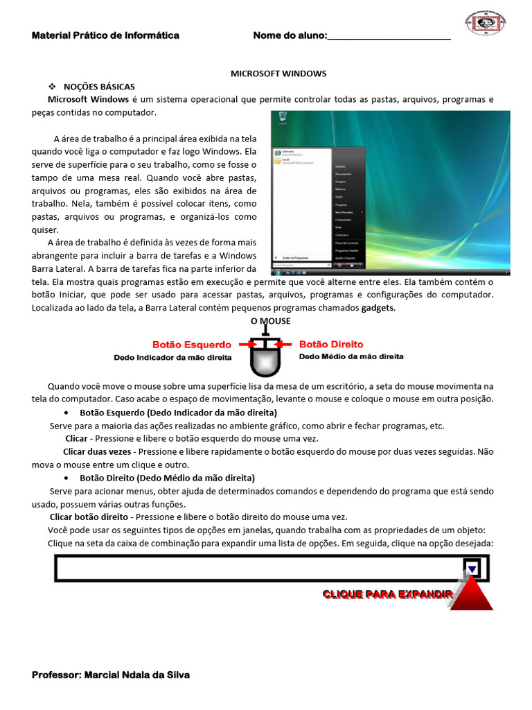 Noções Básicas de Microsoft Windows | PDF | Janela (informática ...