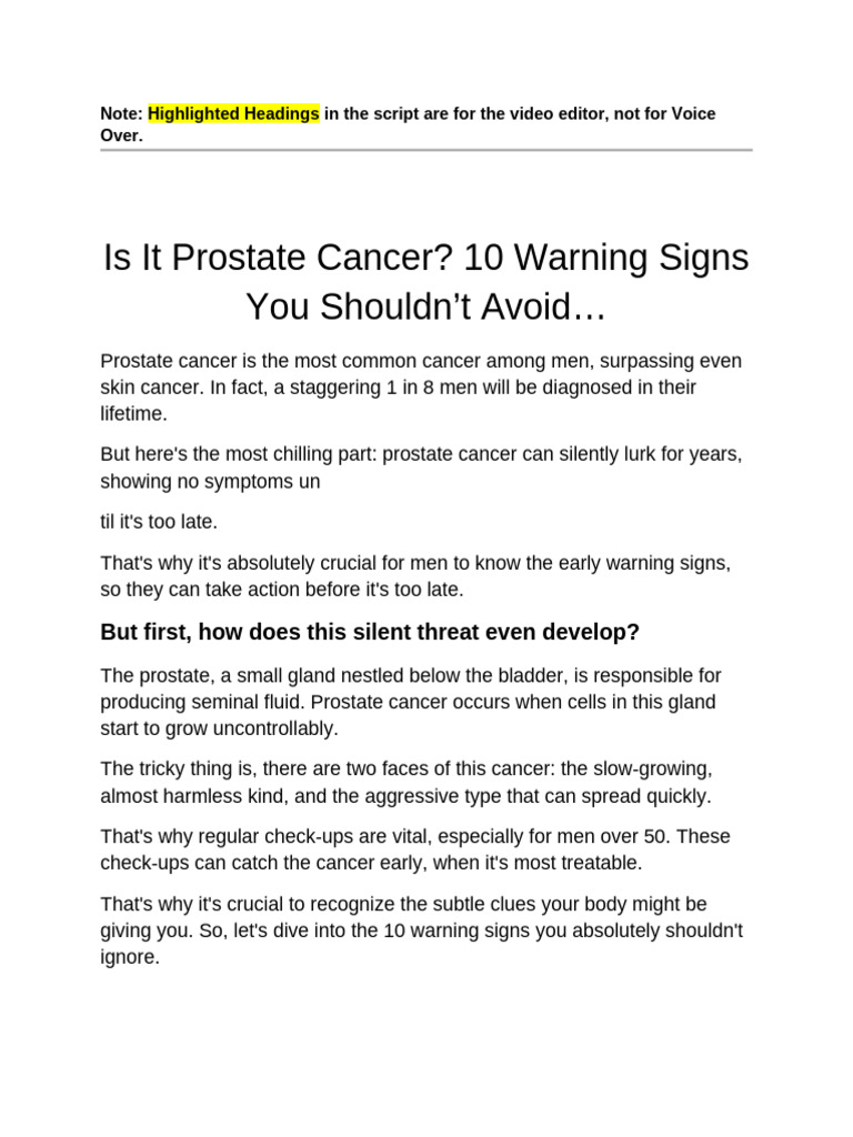 IsItProstateCancer_10WarningSignsYouShouldntAvoid1 PDF