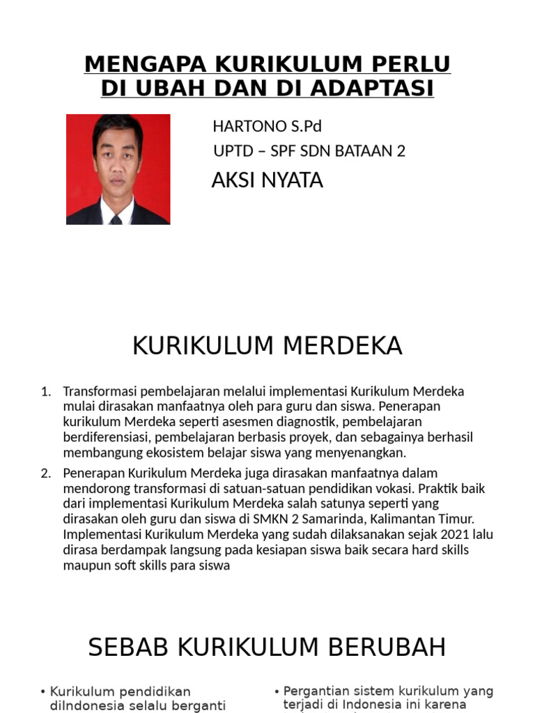 Pentingnya Adaptasi Kurikulum Merdeka | PDF | Kesehatan Holistik