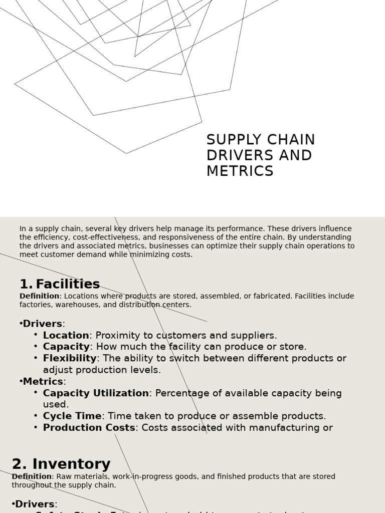 Supply Chain Drivers and Metrics | PDF | Inventory | Supply Chain