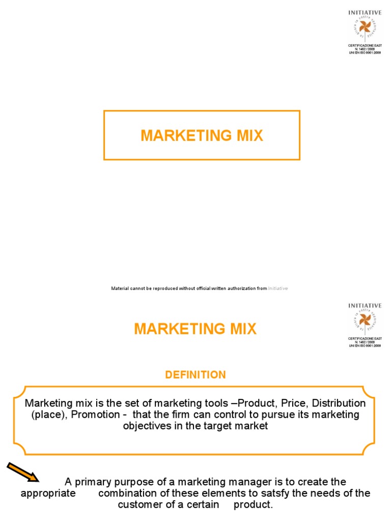 Understanding the Marketing Mix Elements | PDF | Logistics | Promotion ...