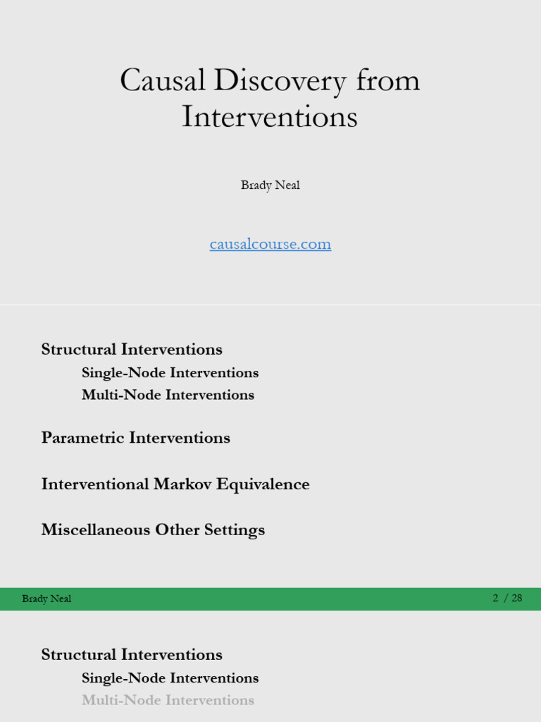 11 - Causal Discovery From Interventions | PDF | Mathematical Relations ...