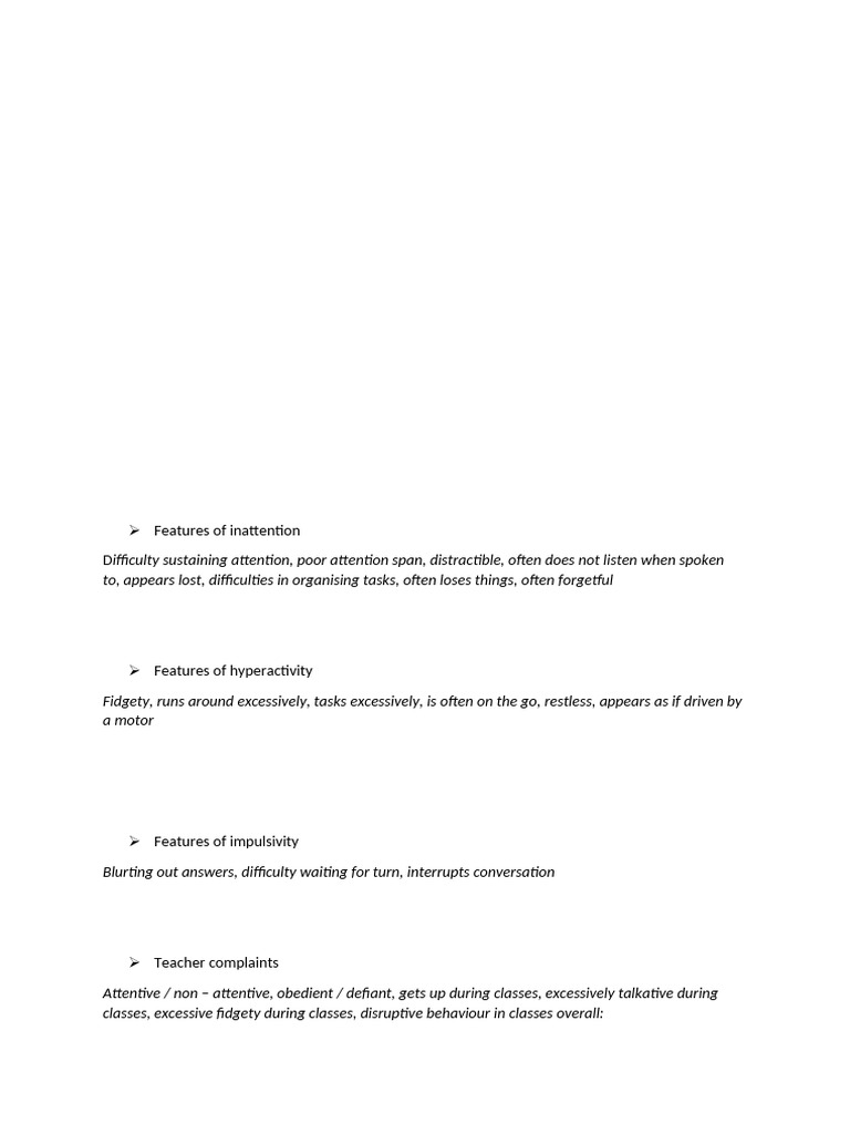 ADHD Performa | PDF | Attention Deficit Hyperactivity Disorder | Child ...