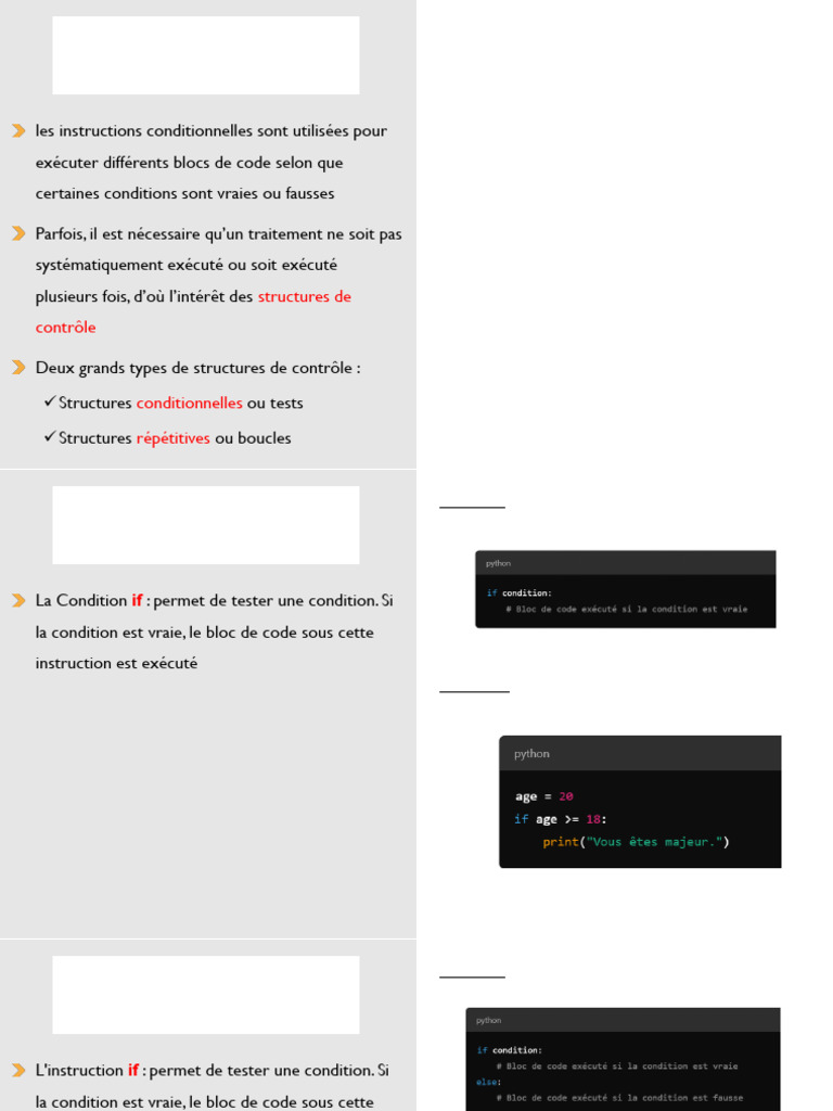 Structures de contrôle en Python | PDF | Structure de contrôle ...