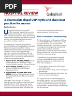 USP Hazardous Drug Guidelines | PDF | Pharmacology | Occupational ...