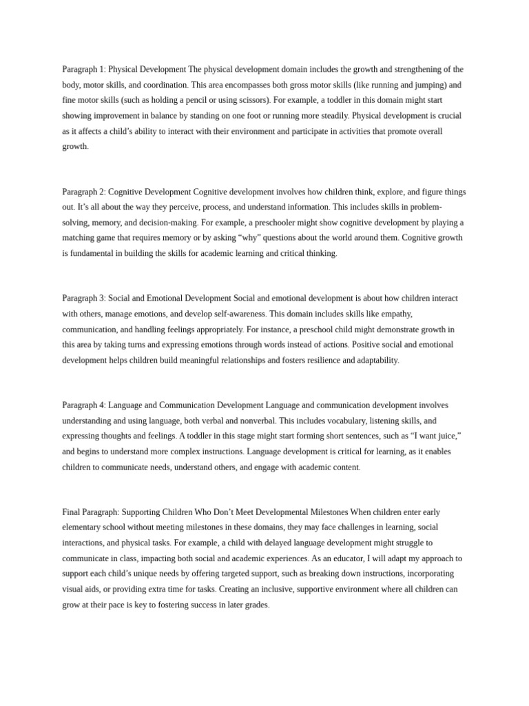 Document | PDF | Child Development | Communication