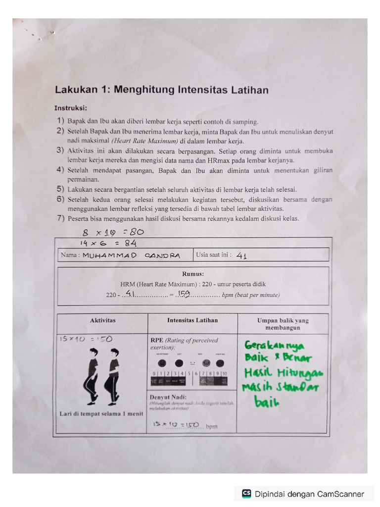 Menghitung Intensitas Latihan | PDF