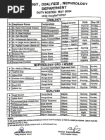 Hospital Staff Duty Roster Overview | PDF