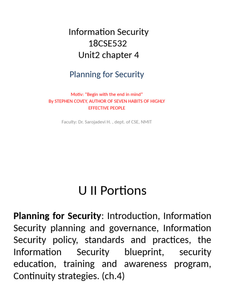 Information Security Planning Overview | PDF | Information Security ...