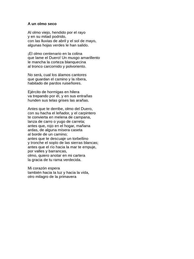 El olmo seco: vida y esperanza | PDF