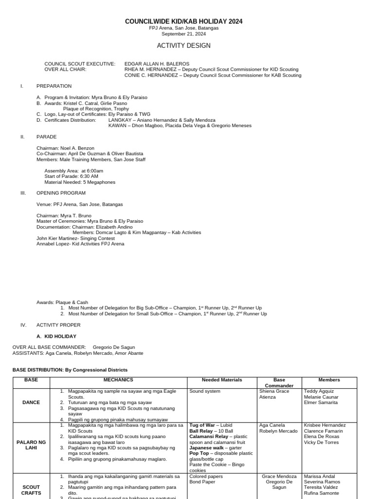 Activity Design | PDF