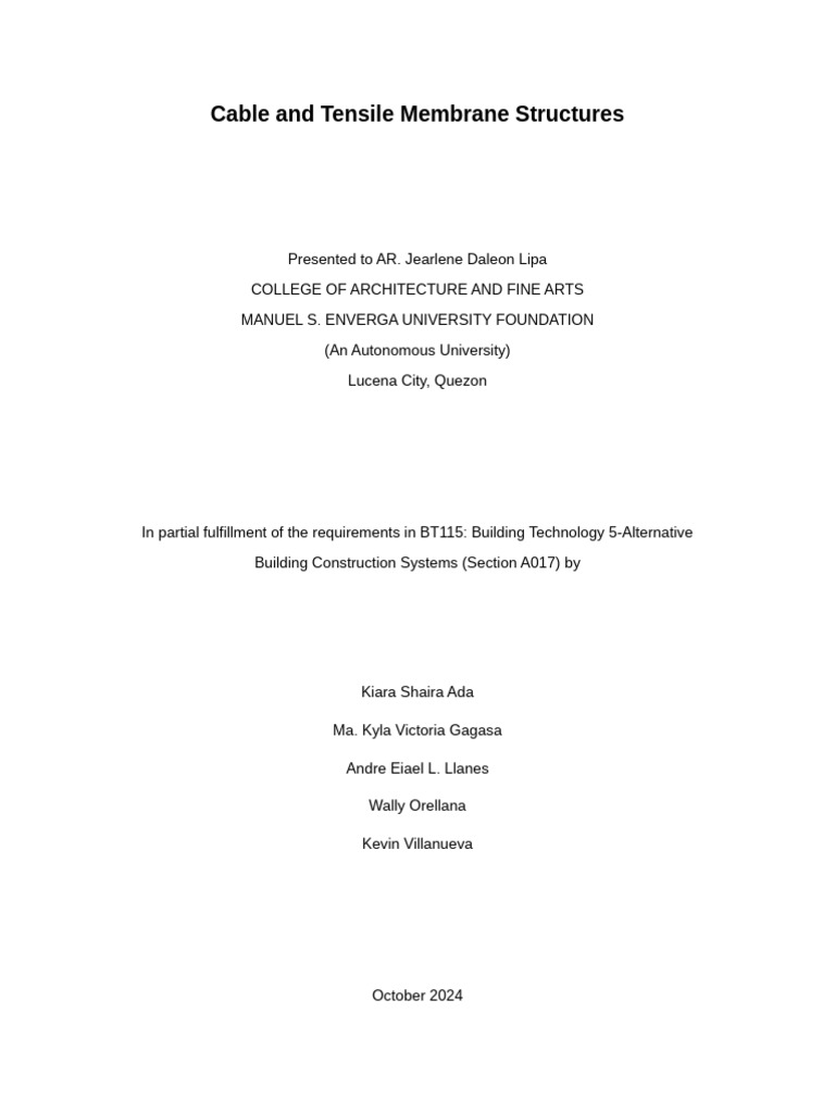 Cable and Tensile Membrane Structures | PDF | Truss | Structural ...