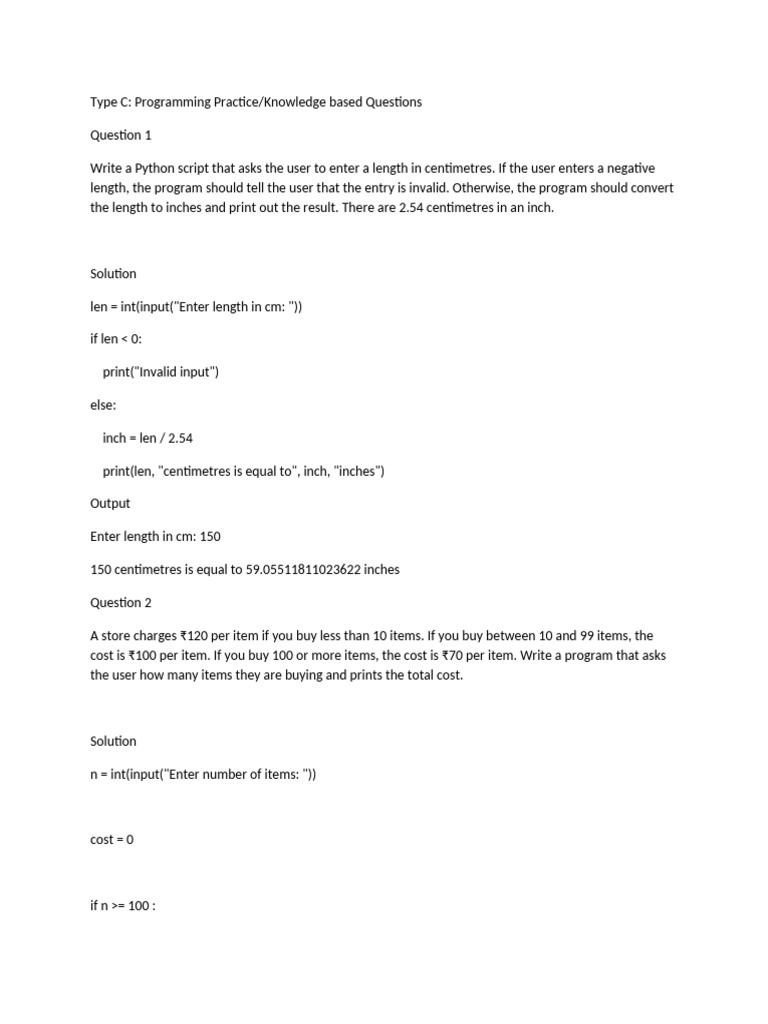 Python User Input Programs | PDF | Mathematics | Elementary Mathematics