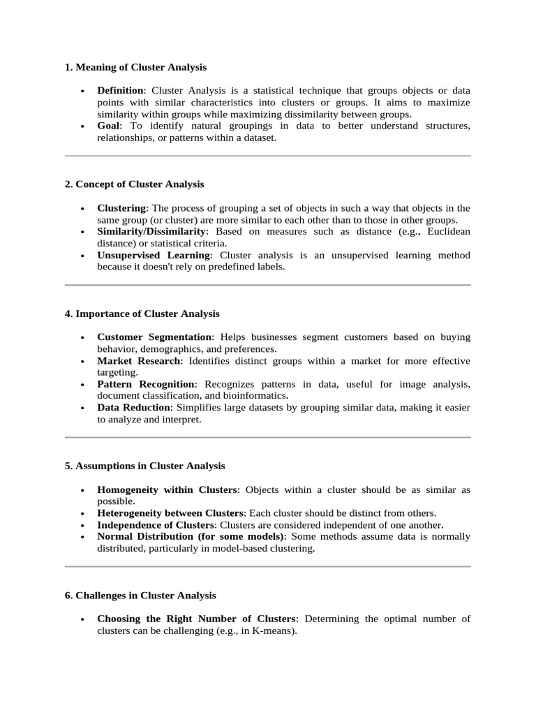 Understanding Cluster Analysis Basics | PDF | Cluster Analysis | Market ...