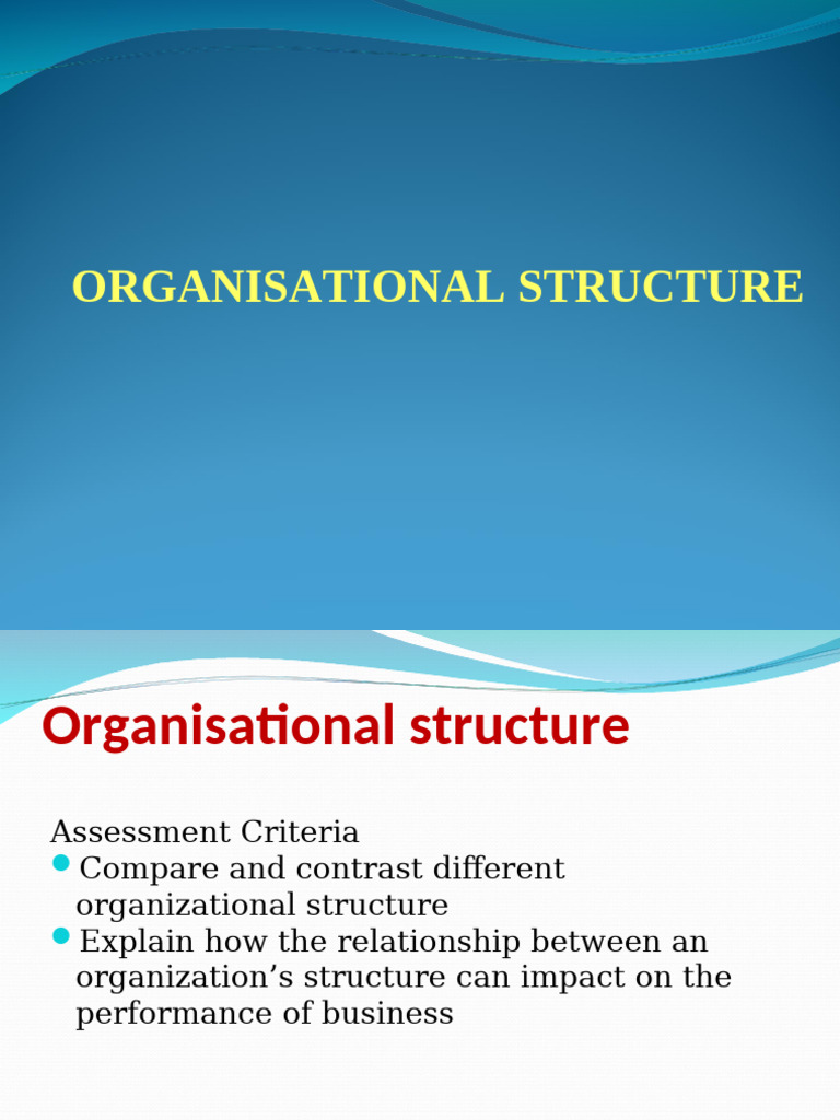 Understanding Organizational Structure | PDF | Organizational Structure ...