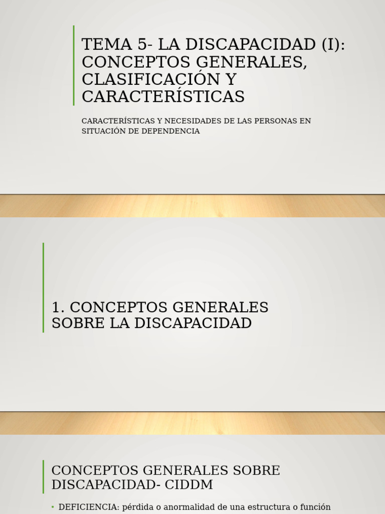 Clasificación y tipos de discapacidad | PDF | Discapacidad intelectual ...