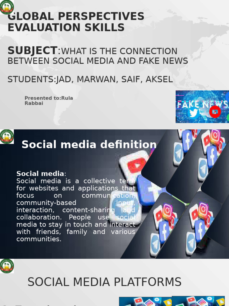 Connection Between Social Media and Fake News | PDF | Popular Culture ...