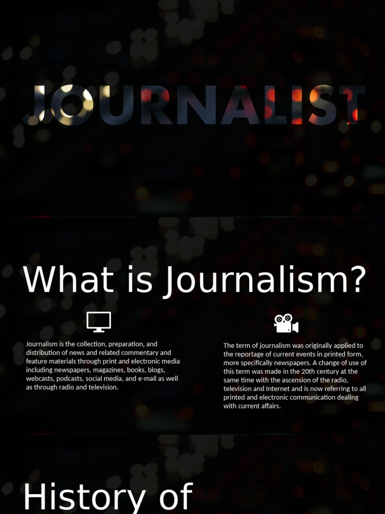 Understanding Journalism: History & Types | PDF | Psychological Trauma ...