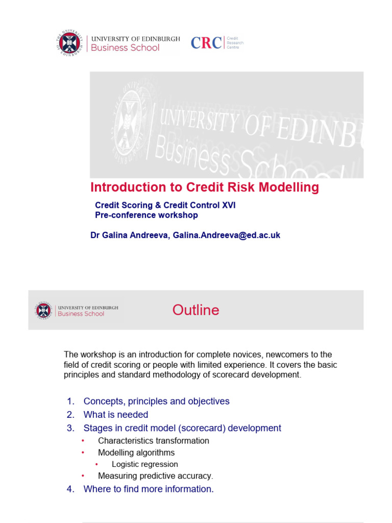 Introduction to Credit Risk Modelling | PDF | Receiver Operating ...