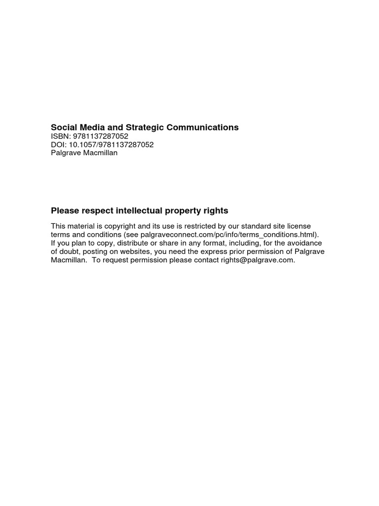Social Media and Strategic Communication | PDF | Social Media | Popular ...