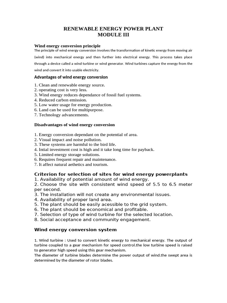 REP Module 3 | PDF | Wind Power | Wind Turbine