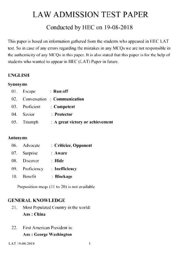 LAT Past Paper PDF Resource | PDF | Religion & Spirituality