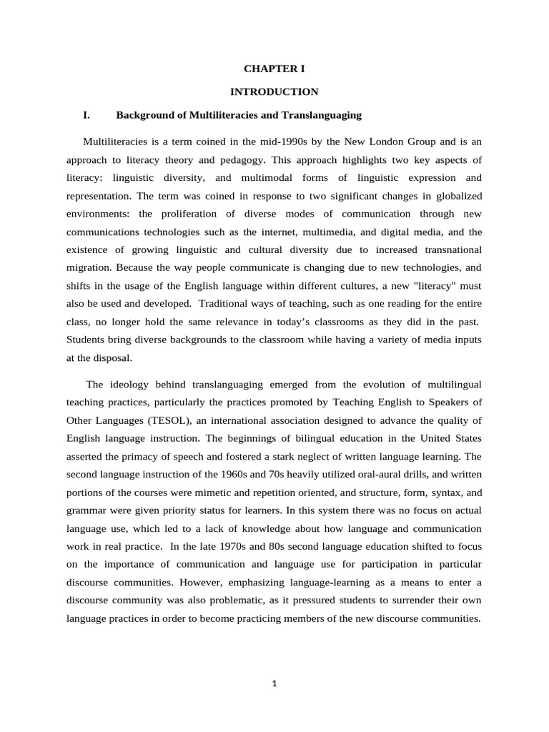 Multiliteracies and Translanguaging Overview | PDF | Cognition | Psychology