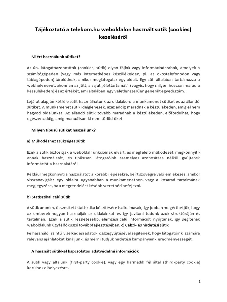 Cookie Policy | PDF