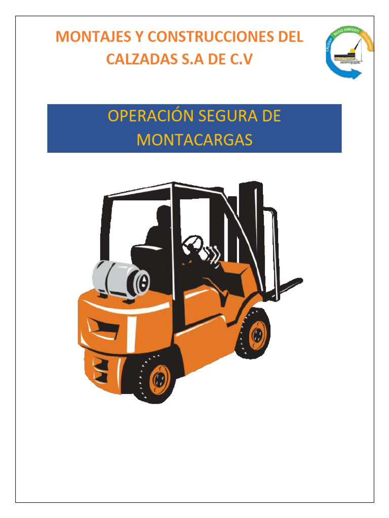 Seguridad en la Operación de Montacargas | PDF | Máquina elevadora ...