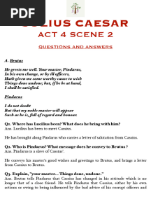 Julius Caesar Act 4 Scene 2 Q & A