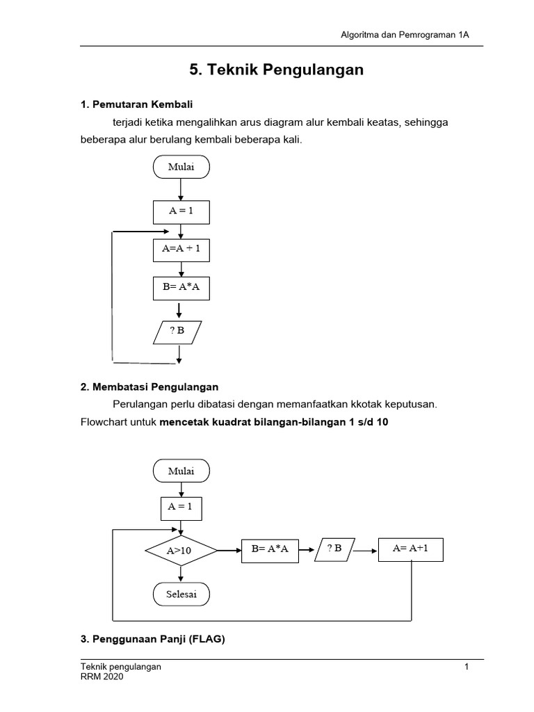 Teknik Pengulangan dalam Algoritma | PDF