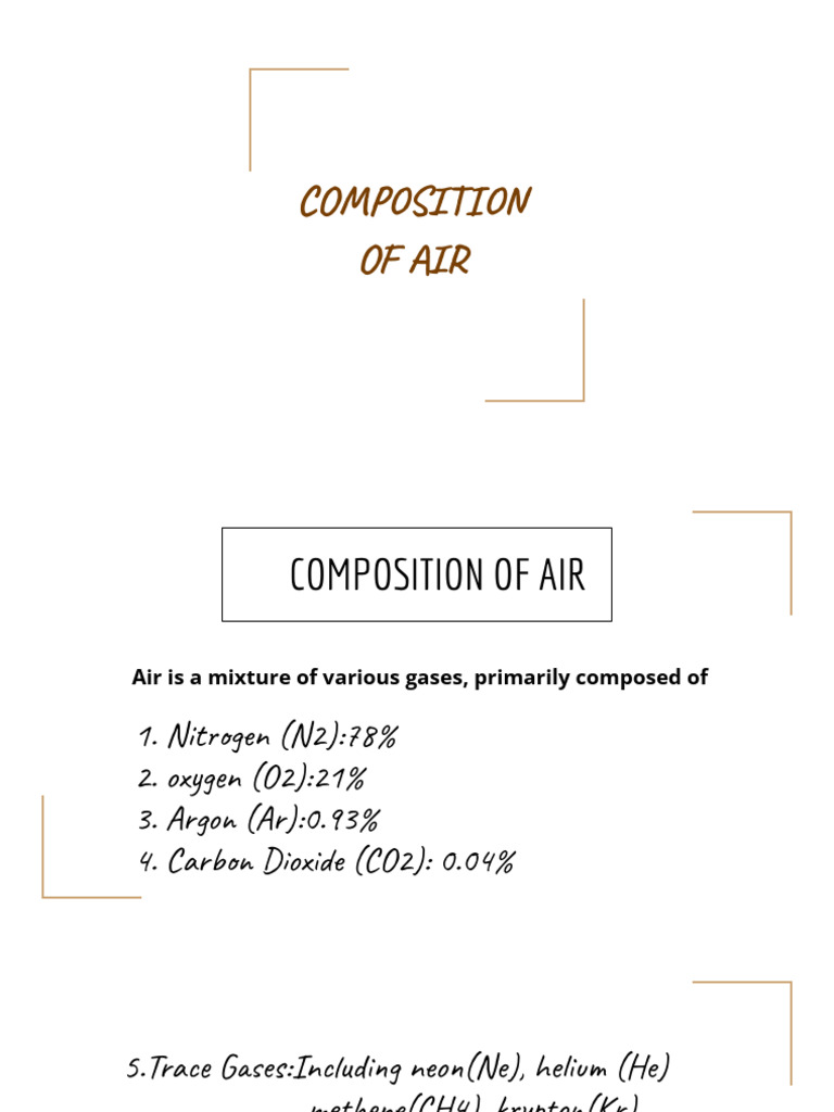 Composition of Air: Key Gases Explained | PDF | Cooking, Food & Wine ...