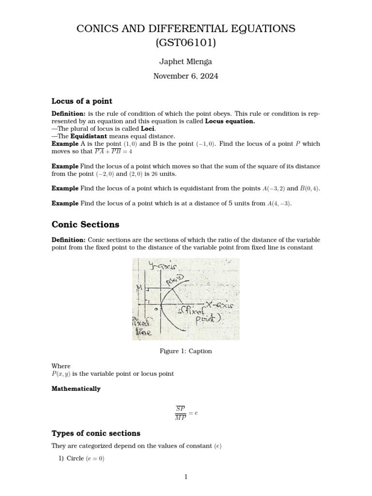 Conics & Circle Equations Guide | PDF | Circle | Ellipse