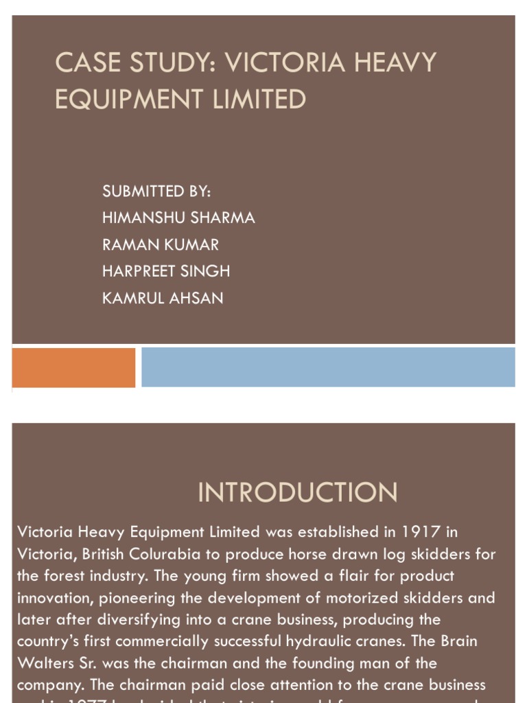 Victoria Equipment Limited Overview | PDF | Business | Finance & Money ...