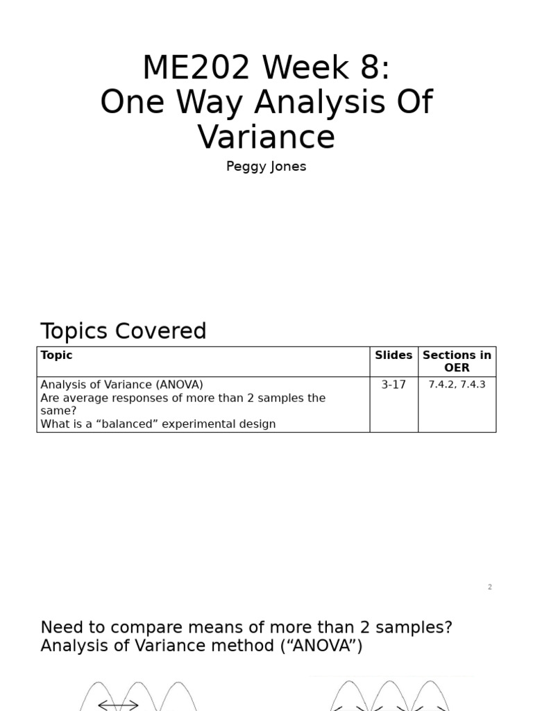 One-Way ANOVA Analysis Guide | PDF | Analysis Of Variance | Statistical ...
