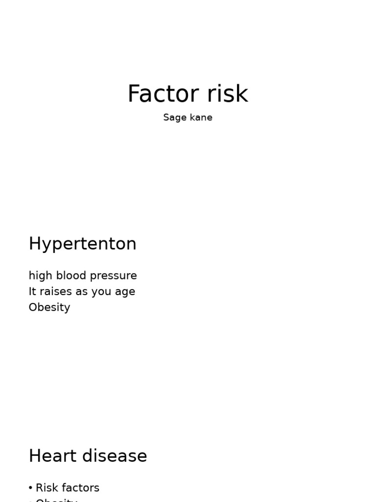 Factor Risk | PDF | Cooking, Food & Wine | Lifestyle