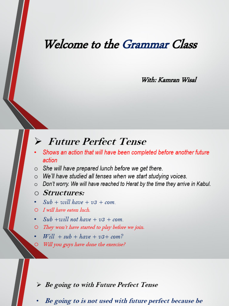 Future Perfect and Future Perfect Progressive | PDF | Language Arts ...