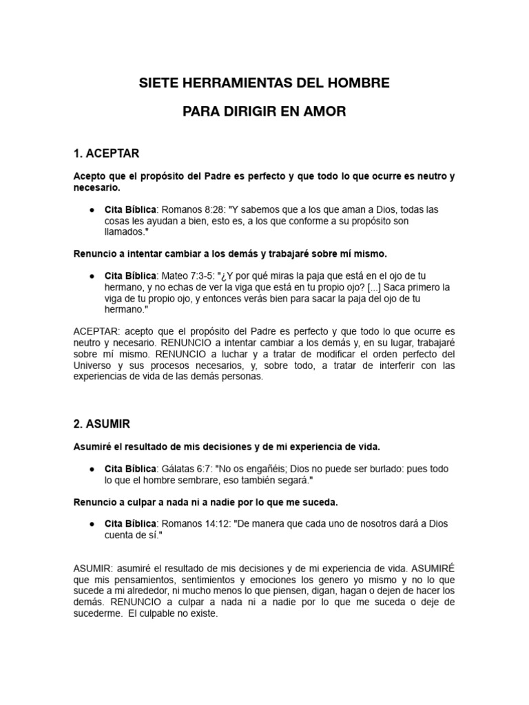 Las 7 Herramientas Del Amor | PDF | Amor