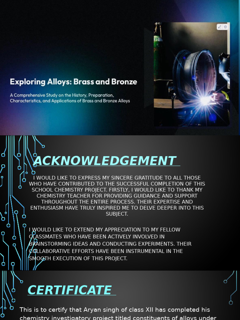 Constituents of Alloys (Chemistry Investigatory Project) | PDF