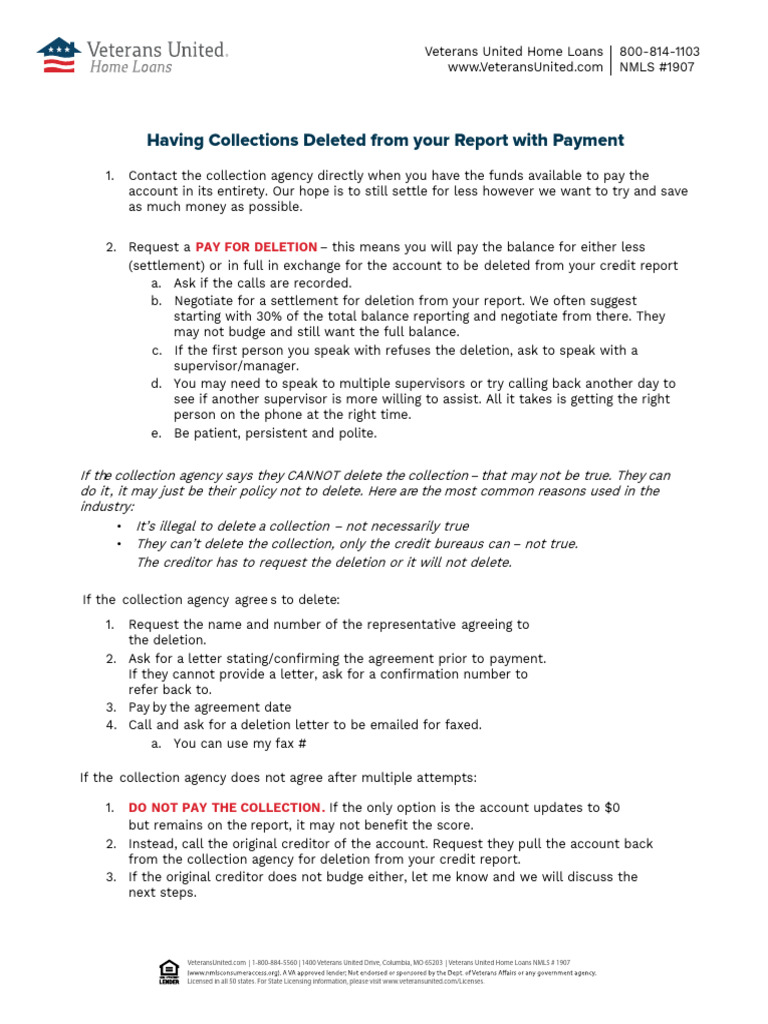Getting Collections Deleted | PDF | Credit | Finance & Money Management