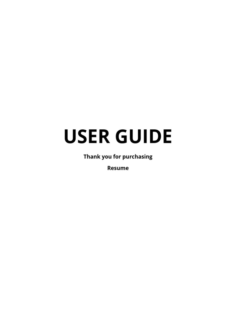 Customize Your Resume Template Guide | PDF