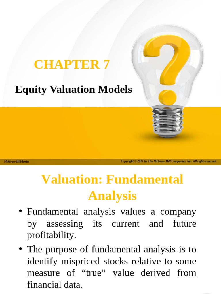 Chapter 7 - Equity Valuation Models | PDF | Valuation (Finance ...
