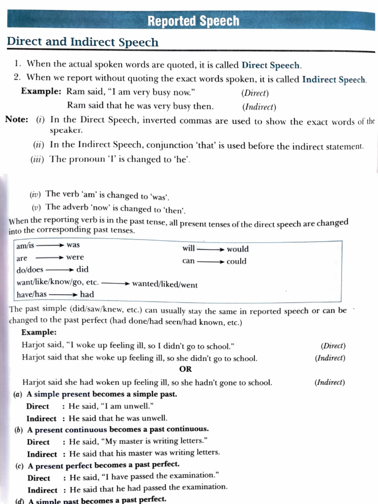 Reported Speech and Clasuses-TNB | PDF | Clause | Adverb