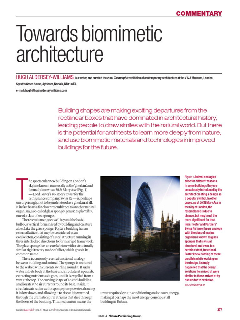 Towards Biommitic Architecture | PDF