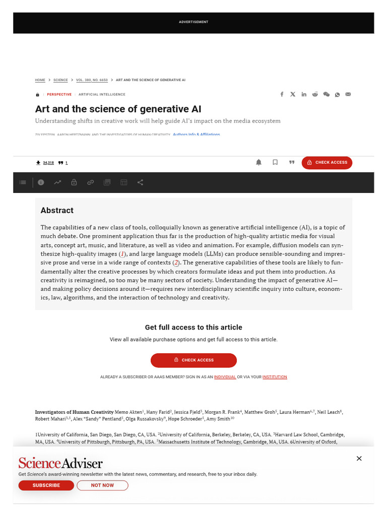Art and The Science of Generative AI - Science | PDF | Artificial ...
